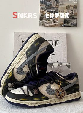 球鞋定制 NIKE/耐克DUNK low荷鲁斯之眼做旧解构破败美低男女板鞋