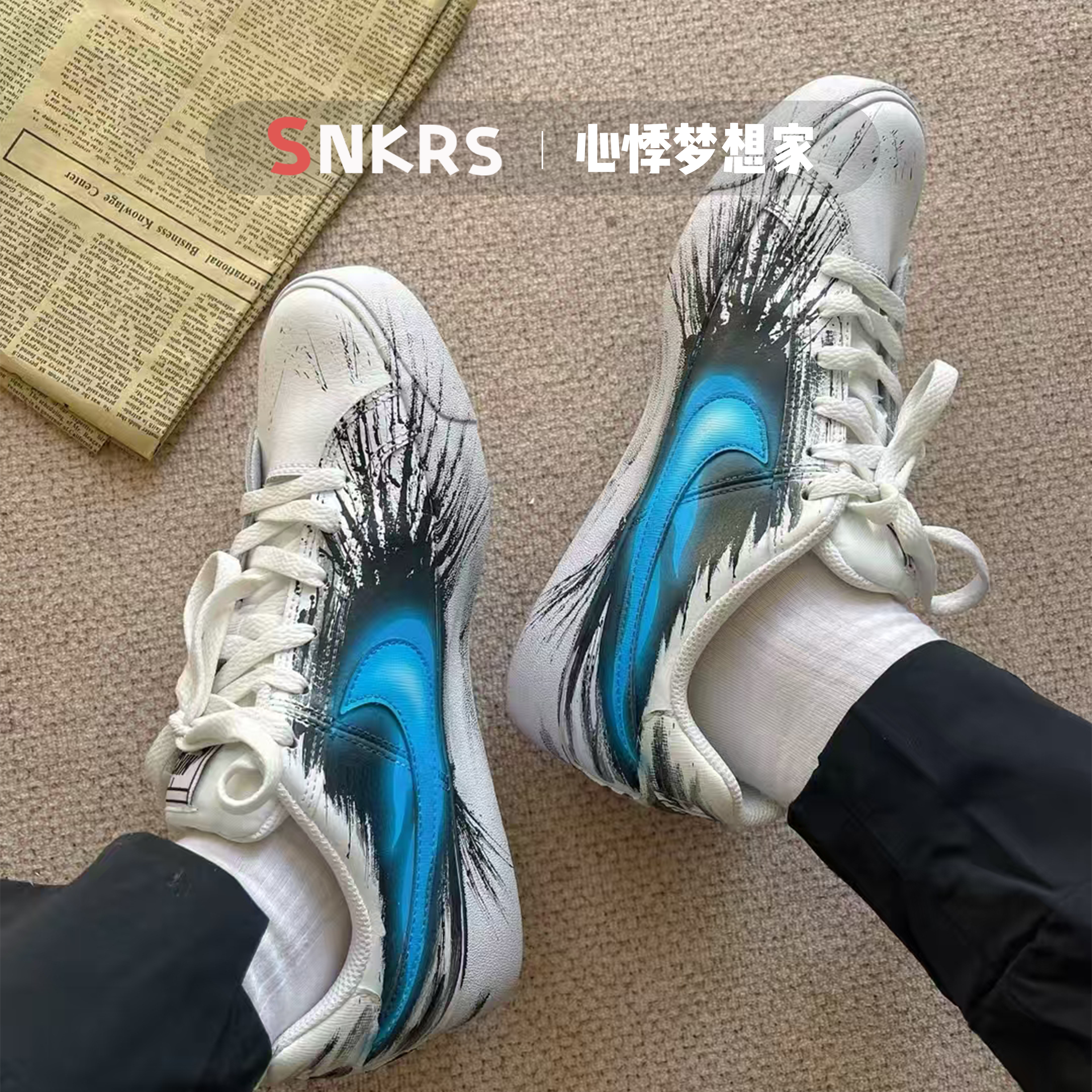 定制球鞋Nike Court Royale毒液3.0 耐克休闲百搭泼墨低帮板鞋男,运动鞋new,板鞋,淘宝优惠券,粉丝福利购,淘宝优惠卷
