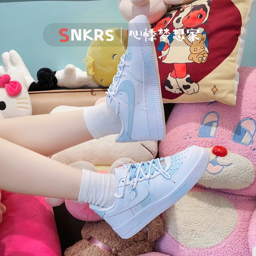 球鞋定制 Nike Air Force 1 Low 空军一号 心语心愿 男女低帮板鞋