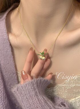 超仙铃兰花项链女小众设计高级感森系清新锁骨链气质时尚百搭颈链