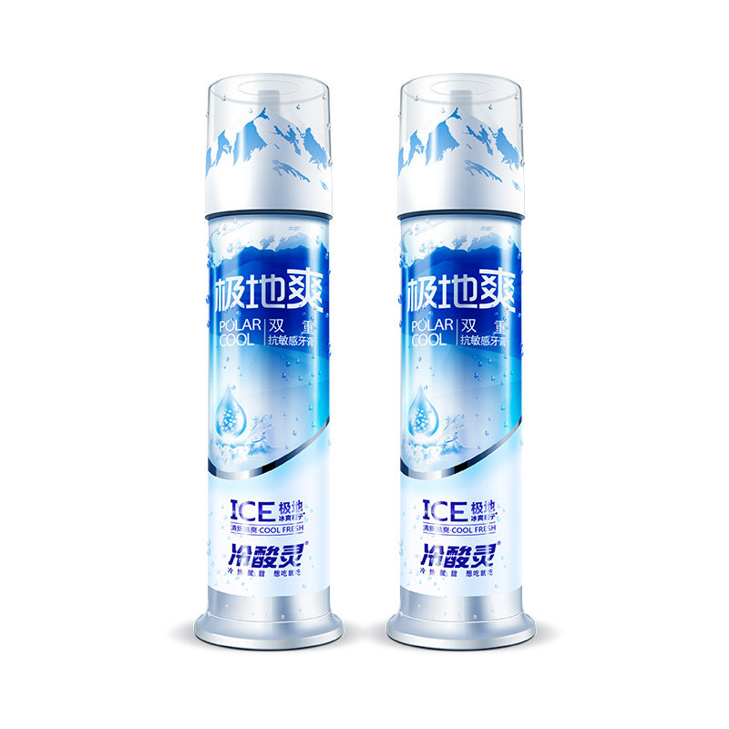 冷酸灵极地爽泵式按压式牙膏130g*2支家庭牙膏套装口气清新抗敏感怎么看?