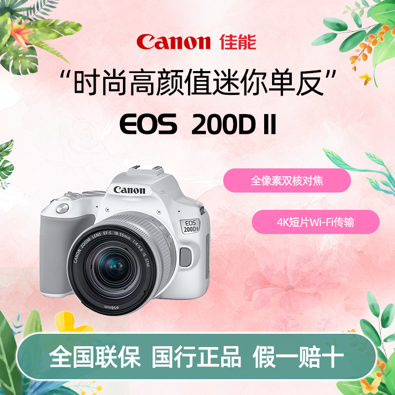 佳能200d二代入门级单反照相机