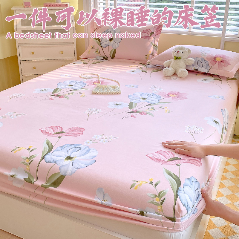 全棉斜纹床笠罩单件纯棉加厚床罩