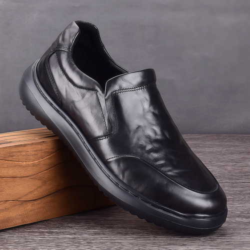 公牛足乐2025新款透气头层牛皮鞋