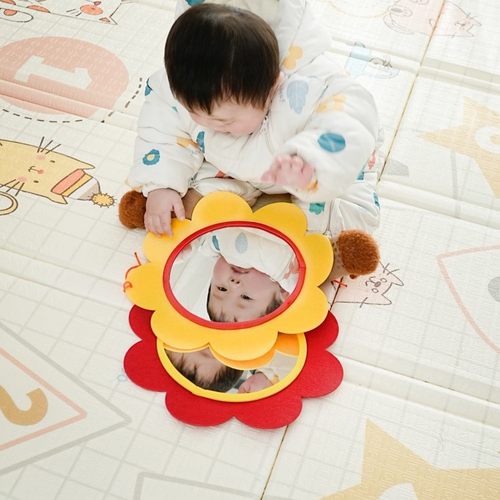 婴儿玩具镜子可移动手拿摔不碎
