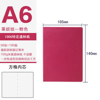 front a5/b5 grid notebook, blank square notebook, soft leather surface, classroom and postgraduate entrance examination, A6 portable notebook, thickened wireless grid simple hand-held notebook for college students thumbnail 8