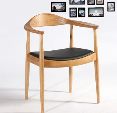 实木电脑咖啡厅扶手肯尼迪书桌椅