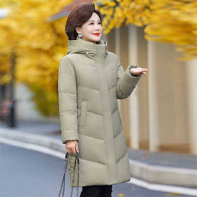 加厚中长款羽绒服雅致鹿妈妈