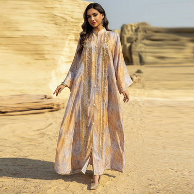 民族风度假女士连衣裙绣花布长袍