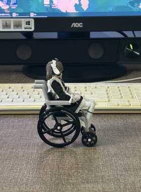 迷你轮椅模型摆件1:12兼容寿屋女神装置机娘figma兵人配件周边