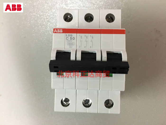 ABB断路器 ABB空气开关S203-C50 3P 50A 原装正品S203 C50