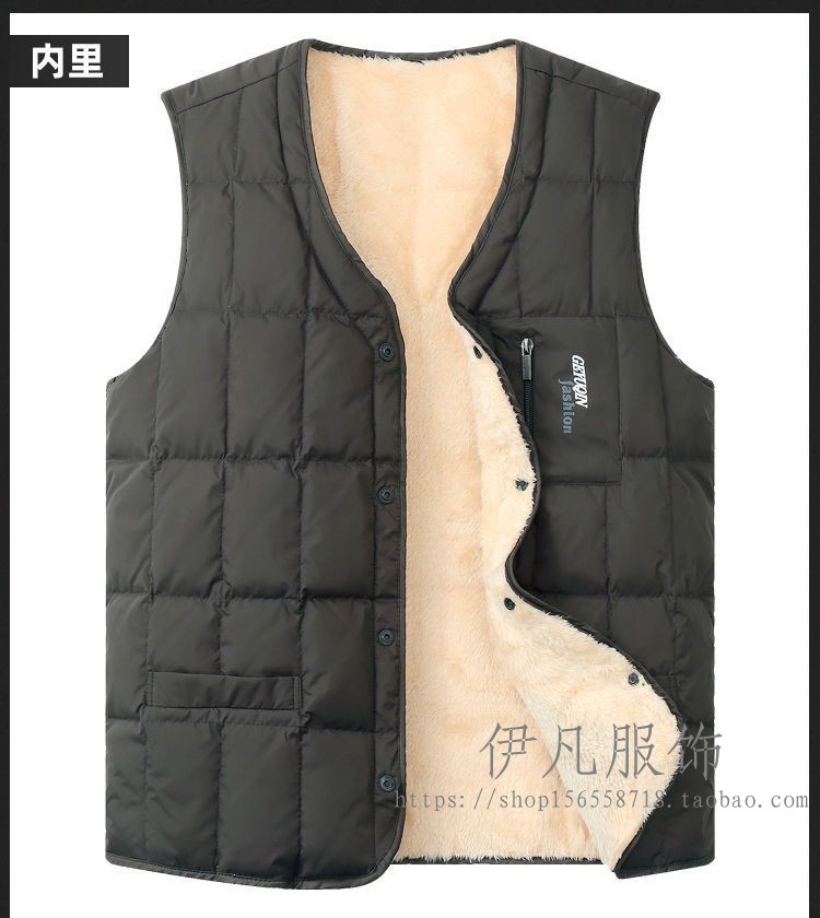 中老年男士加绒加厚大码马夹加厚