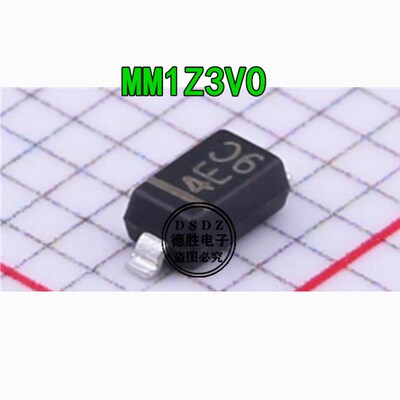 MM1Z3V0 SOD-123 0.5W 3.0V 丝印4E 1206封装稳压二极管 100个