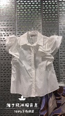 特价 上衣春夏女现货 饰层层荷叶边衬衫 意大利品牌motel正品 珠子装