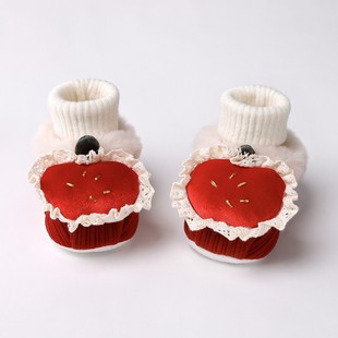 婴儿鞋冬加厚男女宝宝不掉室内地板鞋袜保暖冬季防滑幼童鞋袜子