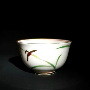 香兰社彩绘陶瓷小茶杯主人杯手工薄胎茶杯闻香杯品茗杯