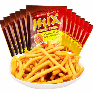 30g 12袋泰国进口MIX脆脆条香辣条薯条膨化零食礼包网红休闲小吃