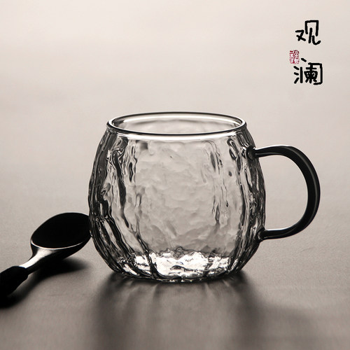 办公室玻璃杯高颜值带盖喝水杯子