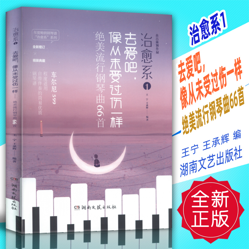 正版 治愈系1去爱吧，像从未受过伤一样-绝美流行钢琴曲66首 王宁 王承辉编 湖南文艺出版社