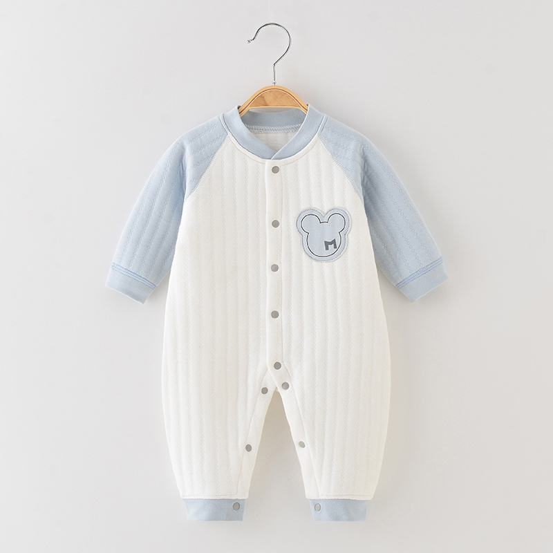 婴幼儿100%纯棉无骨缝制连体衣