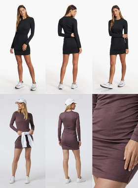 飞ao力vu0ri纯元 超越lulu四向dreamknit面料 超柔韧长袖连衣短裙