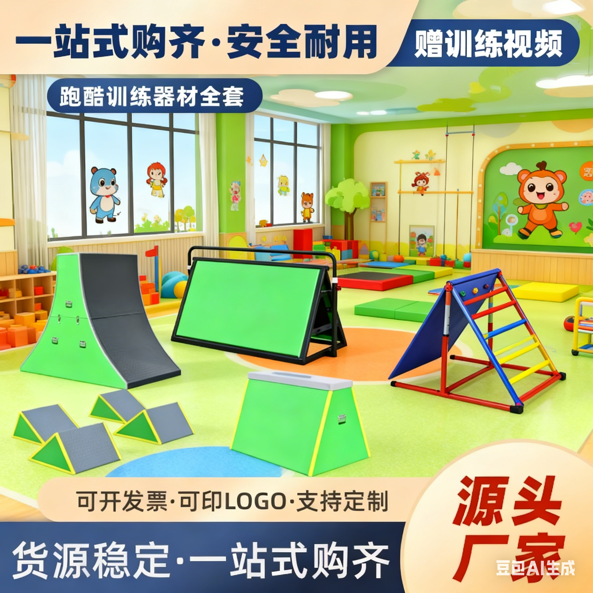 跑酷训练器材全套跑酷九件套