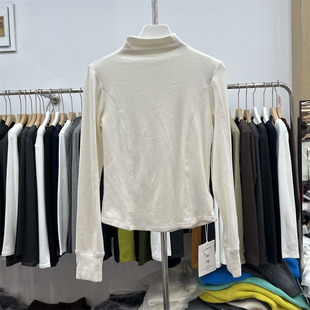 上衣冬款 yuanxi元 百搭打底衫 T恤女加厚修身 熙8326半高领加绒长袖