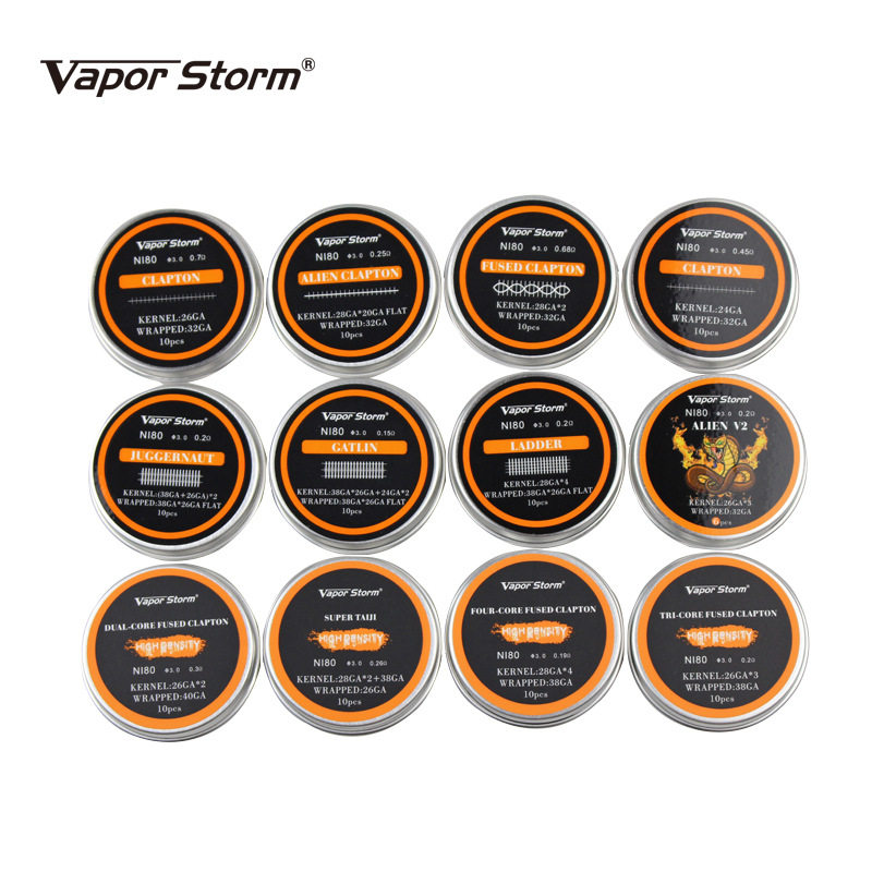 vapor storm风暴ni80发热丝alien密绕异形花丝diy电阻丝rda雾化器