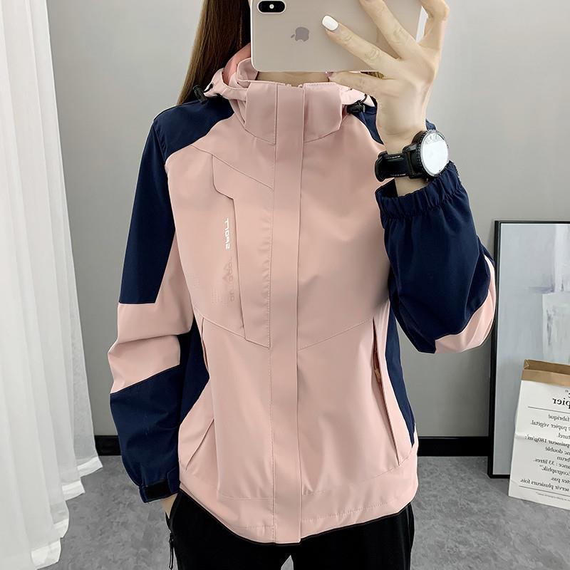 冲锋衣外套女2025新款春秋冬季三合一可拆卸加绒加厚小个子上衣男