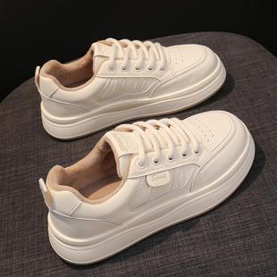 踩屎感真皮加绒小白鞋女款2025新款冬季二棉百搭运动板鞋防滑棉鞋