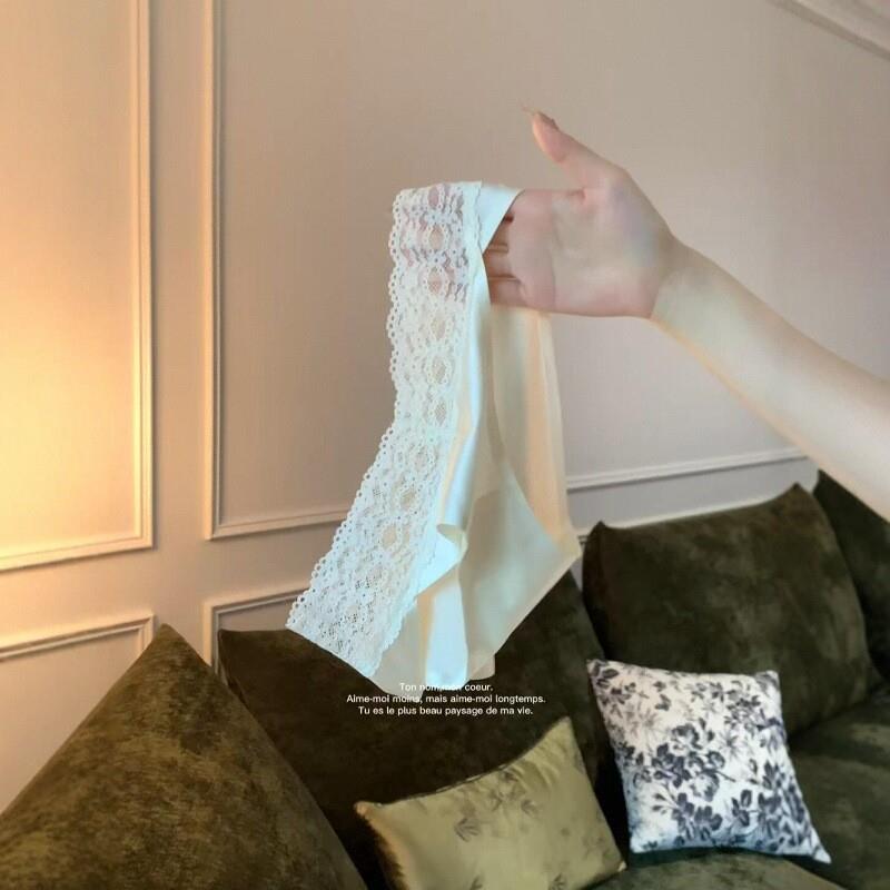贵妇面膜裤无痕巨好穿欧美油光绸缎美式内裤女蕾丝性感新款纯欲