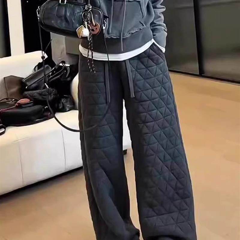 采购产品超级好看的绗缝裤阔腿的棉裤为妇女秋冬新外套为小个子缝