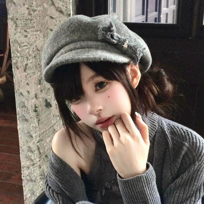 韩版蝴蝶结毛呢贝雷帽女秋冬季复古百搭报童画家帽显脸小八角帽子,服饰配件/皮带/帽子/围巾,帽子,淘宝优惠券,粉丝福利购,淘宝优惠卷