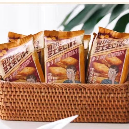 茶颜悦色有识之士的芝士夹心饼干早餐下午休闲茶点零食韧性袋装饼