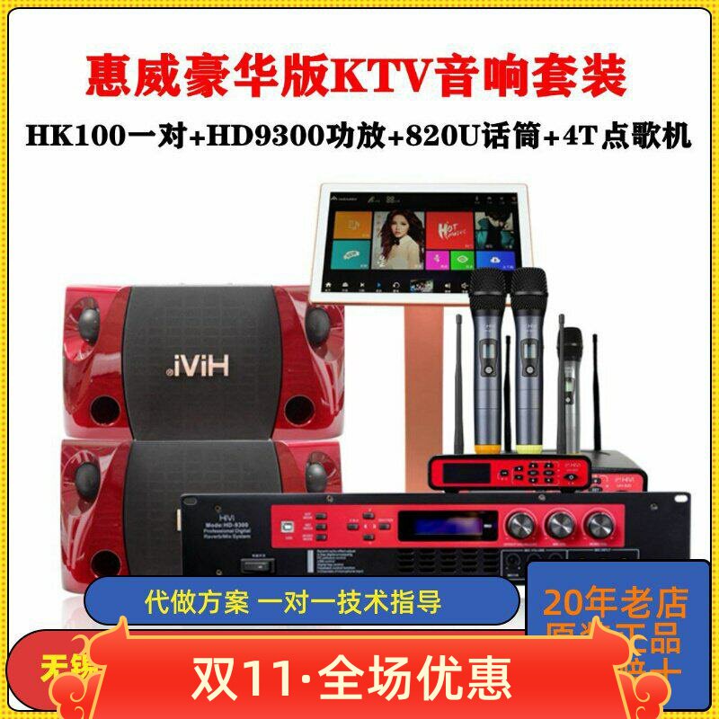 Hivi/惠威HK100卡拉OK音响KTV家用会议10寸高保真音箱舞台套装