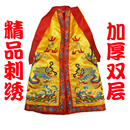 精品神明漳绣粤绣金线双龙披风龙袍披风财神披风神明衣金葱 包邮