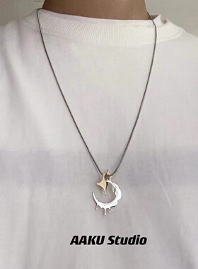 ins冷淡风毛衣链项链ins钛钢配饰