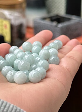 diy缅甸翡翠天然冰种a货饰品散珠