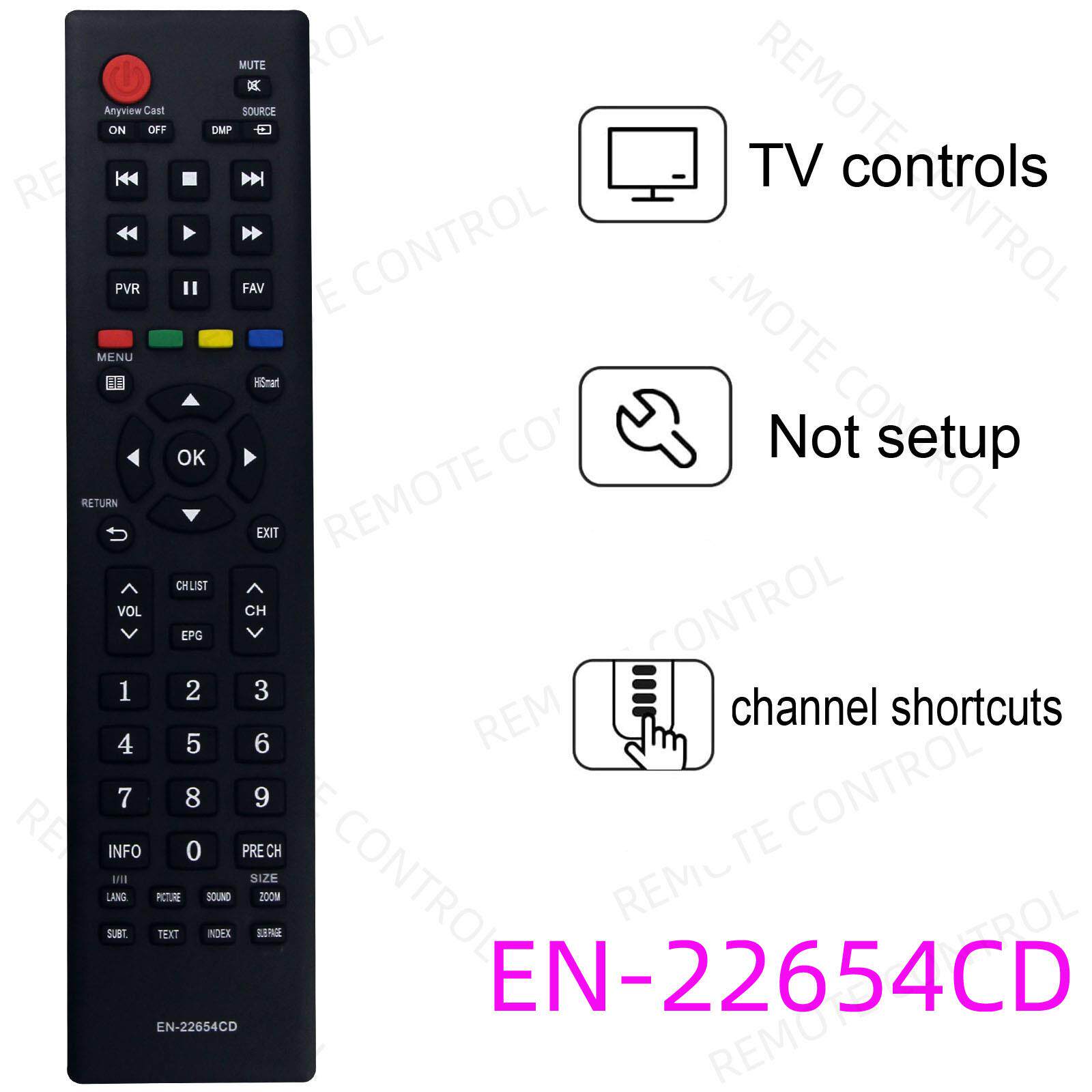 适用于海信电视机遥控器ER EN-22652A EN-22654CD