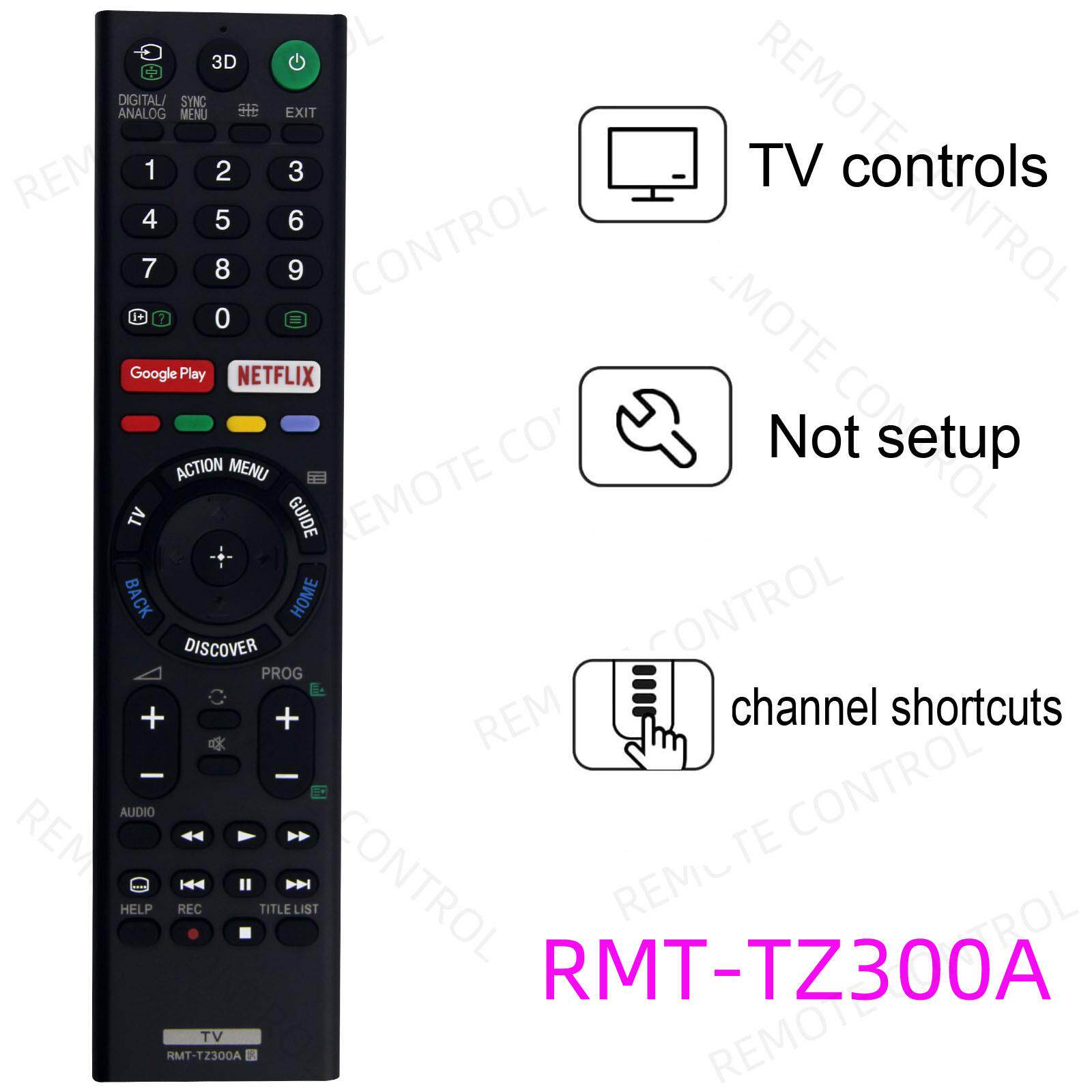 适用于索尼电视机遥控器 RMT-TZ300A TZ120E RM-L1275  RM-L1370