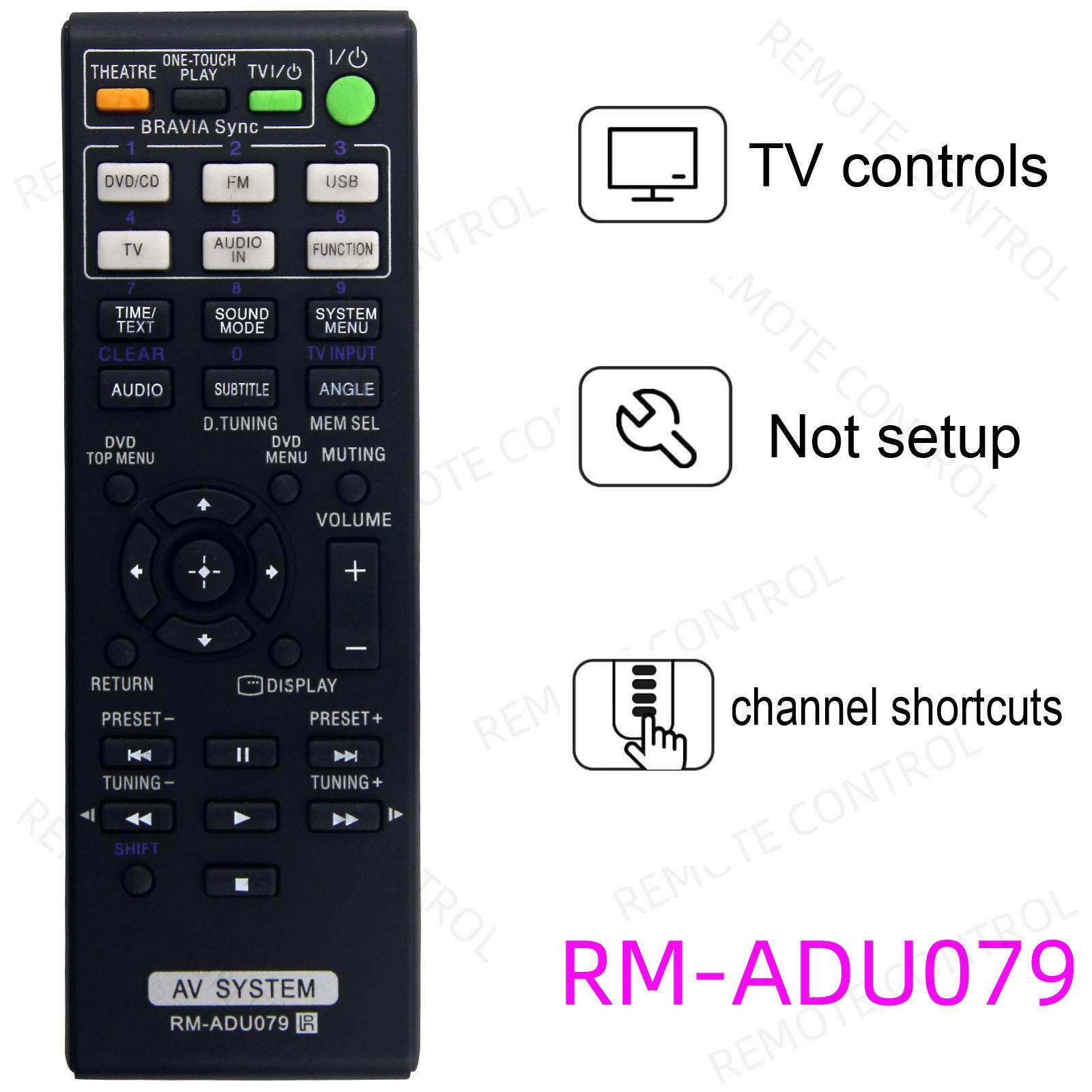 适用于索尼AV功放机遥控器 RM-ADU079 ADU078  RM-ADU162 ADU126