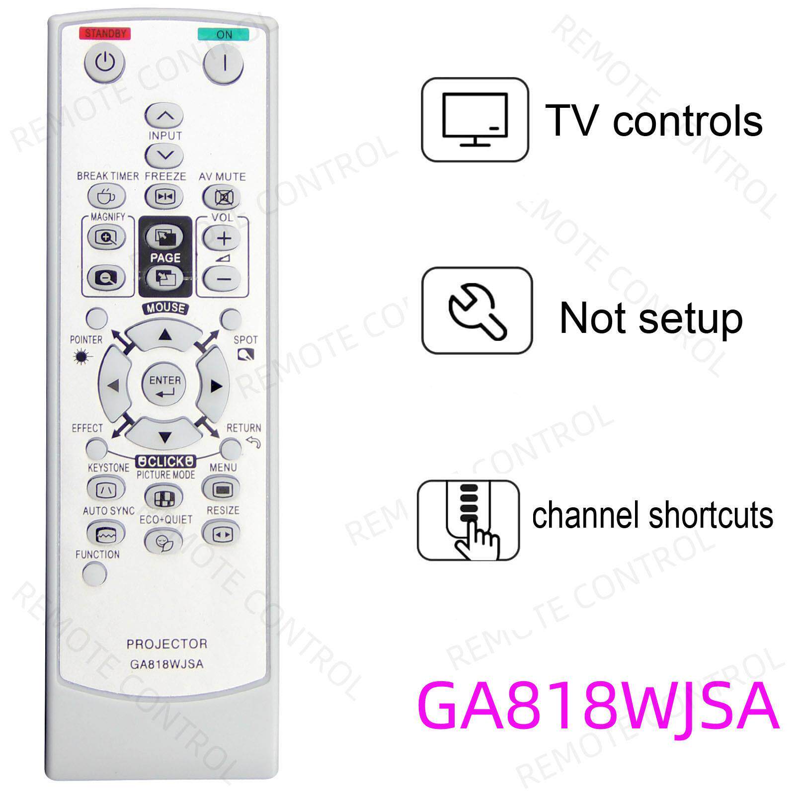适用于夏普投影仪机遥控器 GA818WJSA GB015WJ 065 GA837WJSA