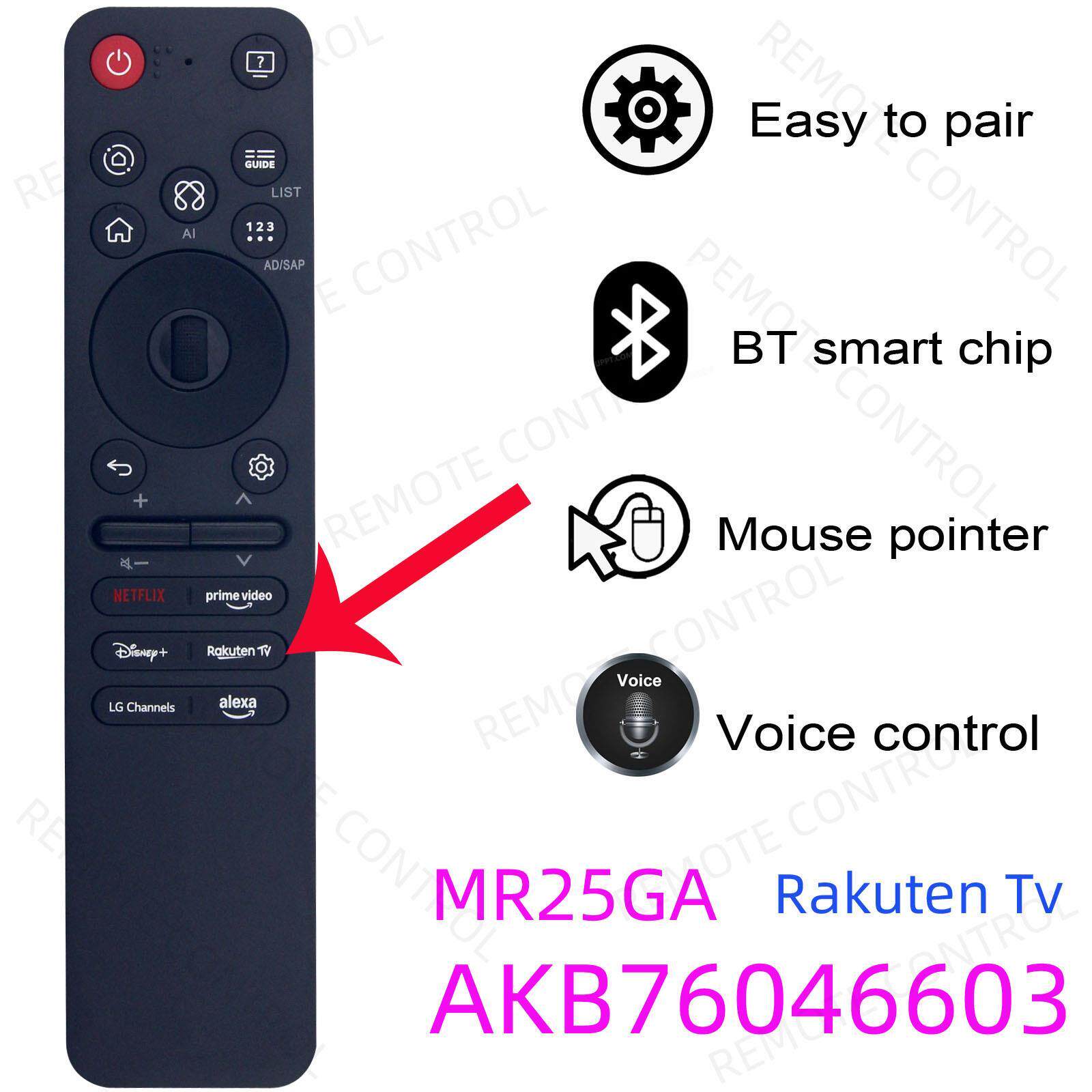 适用LG电视机飞鼠语音遥控器 MR25GA AKB76046603 AKB76046608 2