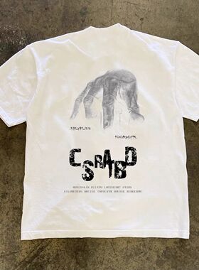 ZELIA 短袖T恤男国潮印花圆领重磅230Gins美式潮流夏季新款休闲半