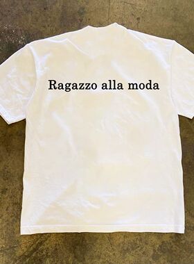 ZELIA 230g重磅短袖美式潮牌T恤男夏季落肩宽松美式高街白色半袖T