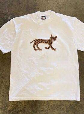 ZELIA 短袖T恤男国潮印花圆领重磅230Gins美式潮流夏季新款休闲半