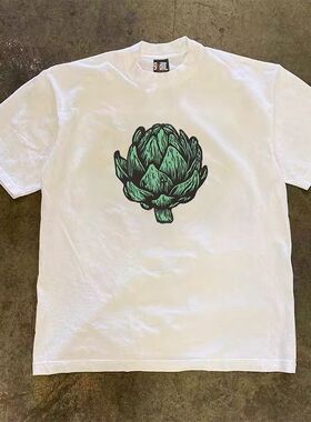 ZELIA 230g重磅T恤男印花夏季男款简约百搭设计感小众半袖白色短