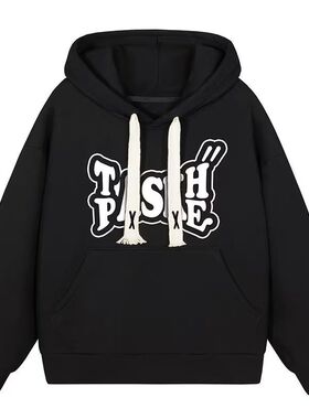 ZELIA 卫衣男春秋款灰色重磅情侣连帽卫衣2026新款ersize美式潮牌