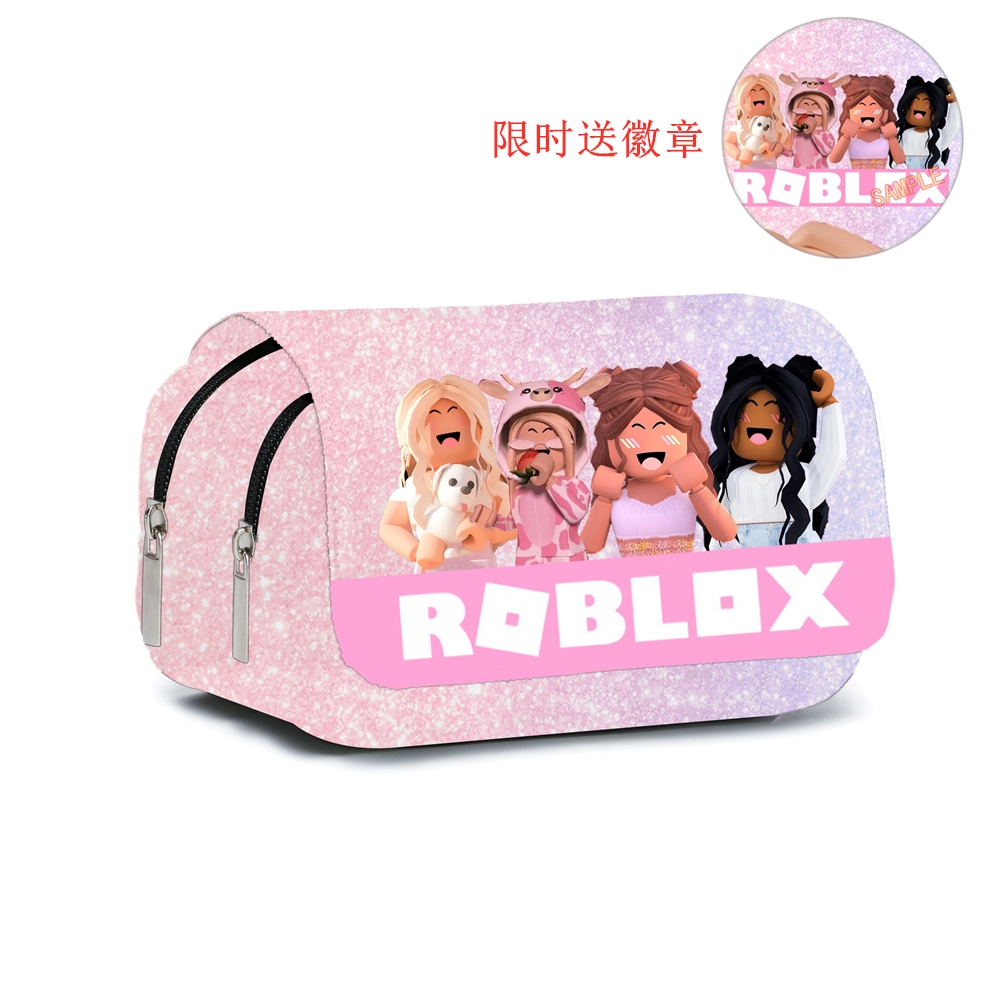 ROBLOX Girl笔袋双层翻盖大容量游戏动漫二次元文具袋罗布乐思