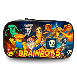 木棍人brain rot笔袋儿童文具袋大容量耐脏山海经铅笔袋小学生